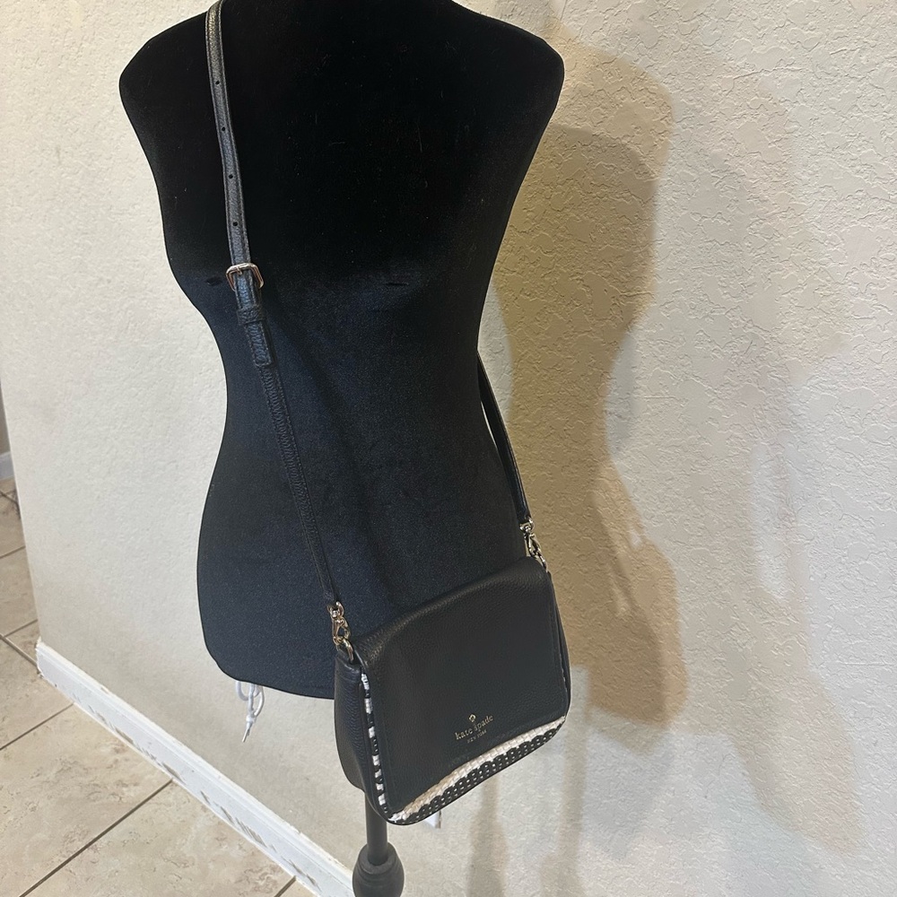 Kate Spade black and white crossbody purse